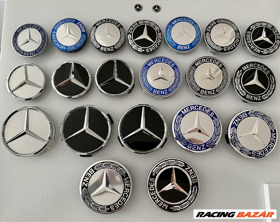 Új Mercedes felni alufelni kupak közép felniközép felnikupak embléma jel kerékagy porvédő kupak 1. kép