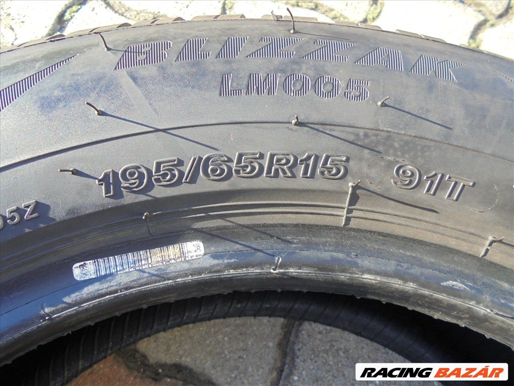 195/65 R 15-ös újszerű Bridgestone téli gumi ELADÓ 3. kép