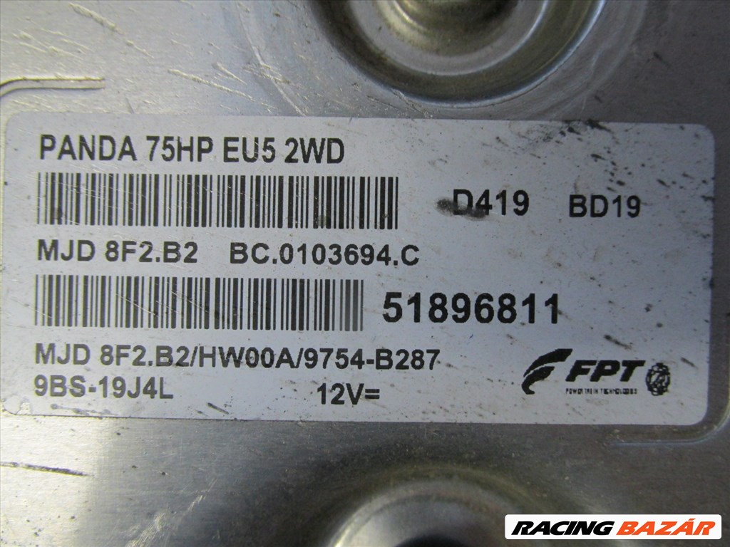 Fiat Panda II. 1,3 Jtd motorvezérlő 51896811 3. kép