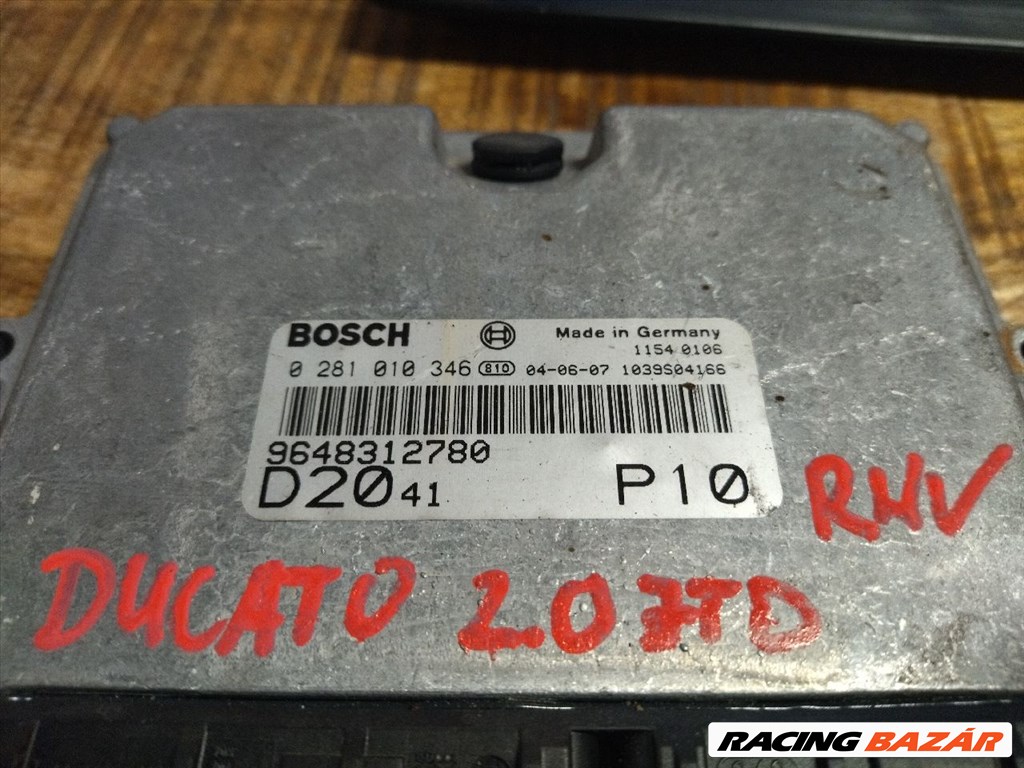 Fiat Ducato 2.0 JTD/HDI RHV motorvezérlő  0281010346 9648312780 2. kép