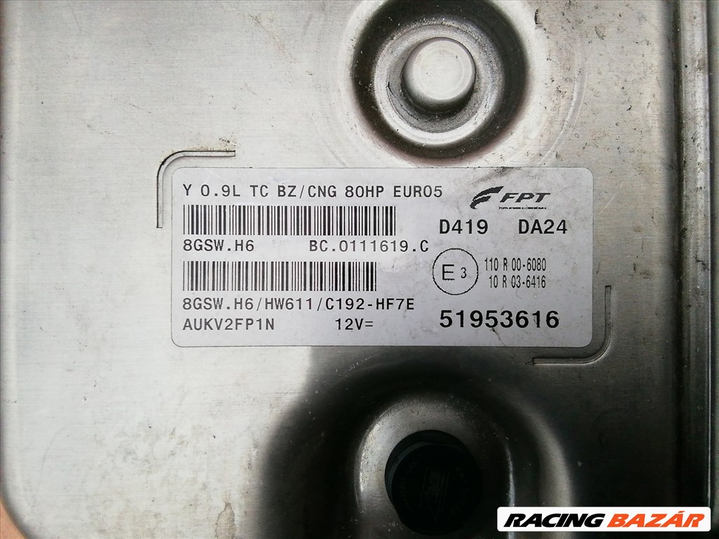Lancia Ypsilon III.  2011- 2018 900 cm3 benzin motorvezérlő Motorvezérlő 51953616 2. kép