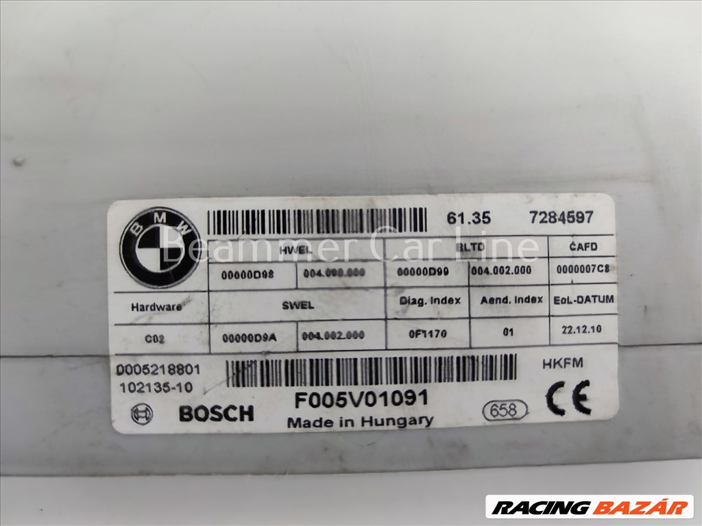BMW F07/F10/F01/F02/F25 Csomagtér vezérlő modul 7284597 2. kép