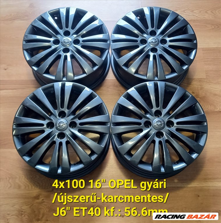 4x100 16" Opel Corsa gyári alufelni garnitúra /Újszerű/ 1. kép