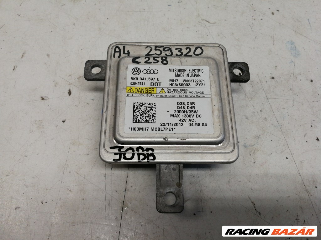 Audi A4 (8K B8) jobb xenon trafó 8K0941597E 1. kép