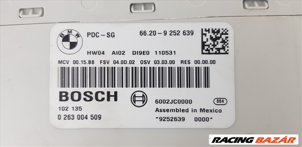 BMW  E81/E87/E87lci/E88/E82/E90/E90lci/E91/E91lci/E92/E92lci/E93/E93lci/E84	PDC modul 9252639 2. kép
