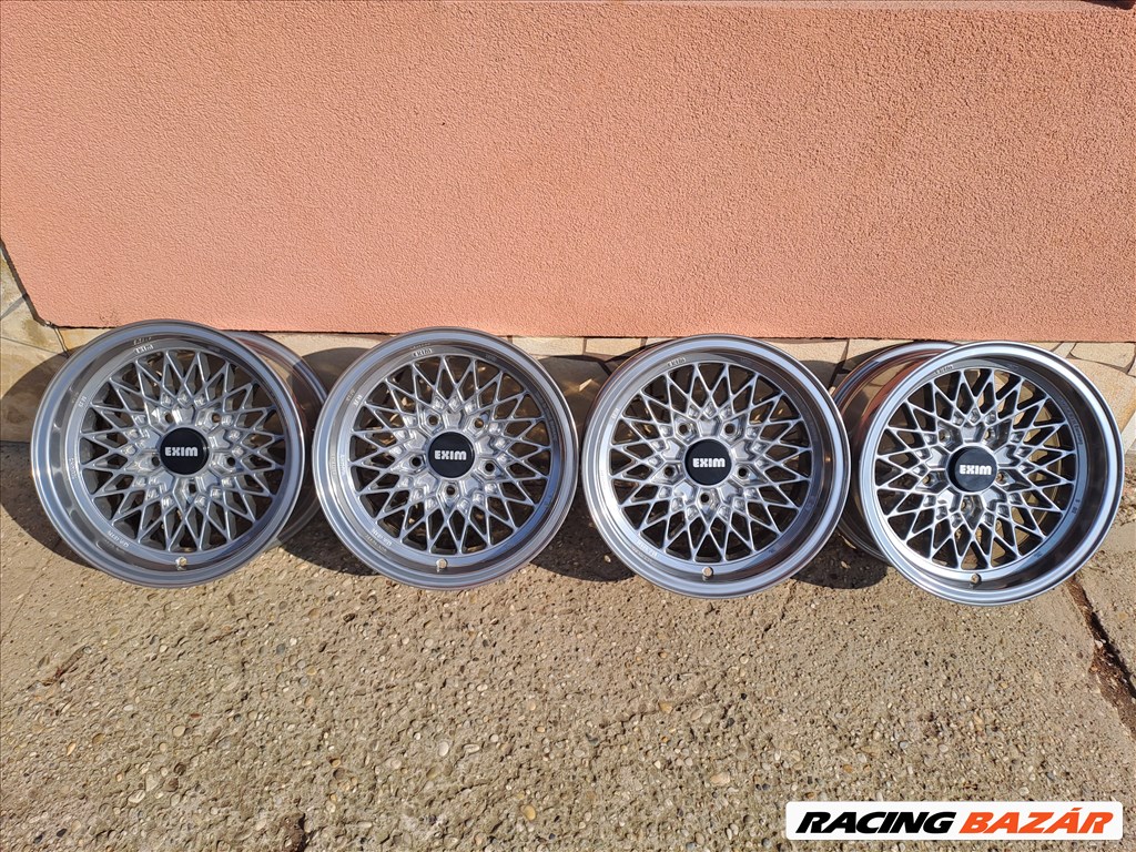 Hibátlan! 14" Exim 14701 (1982) BMW / Opel 5X120 alufelni garnitúra Vibro polírozva! 5. kép