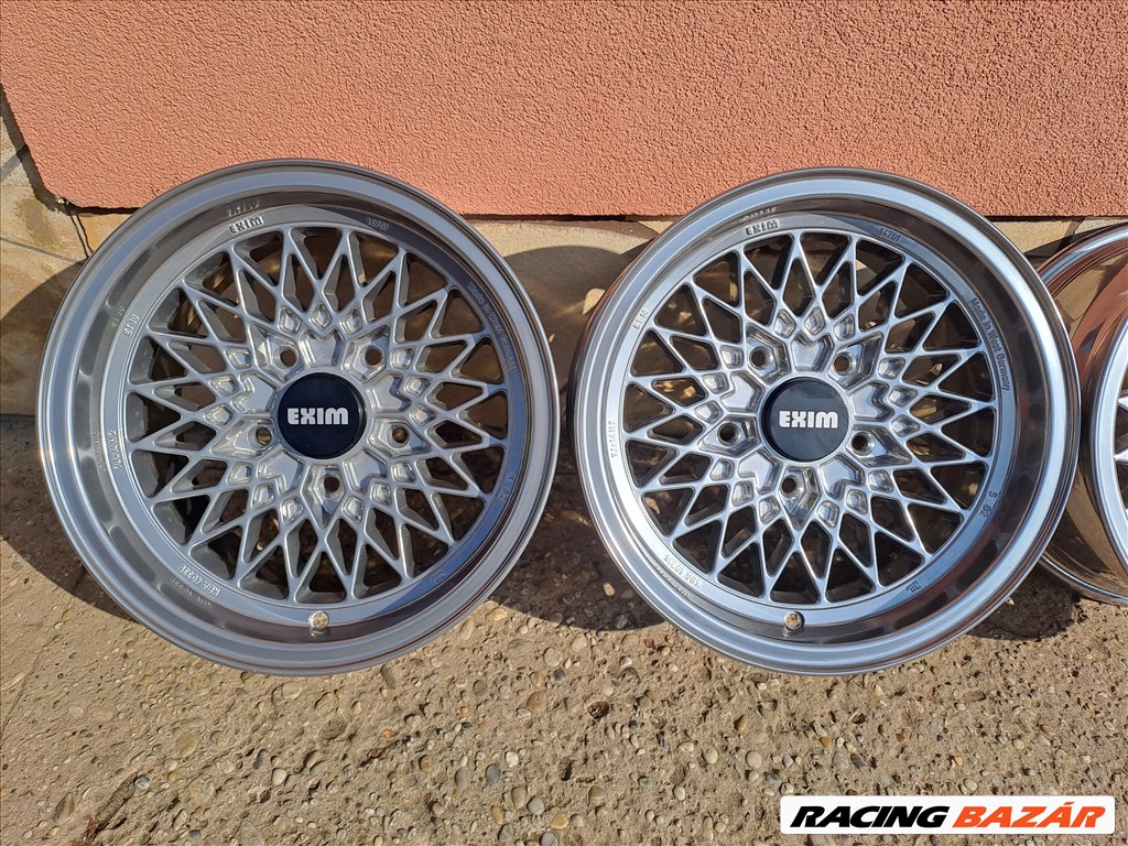 Hibátlan! 14" Exim 14701 (1982) BMW / Opel 5X120 alufelni garnitúra Vibro polírozva! 6. kép