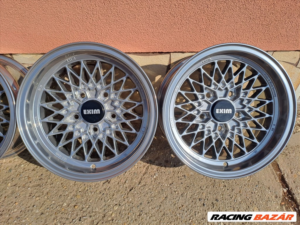 Hibátlan! 14" Exim 14701 (1982) BMW / Opel 5X120 alufelni garnitúra Vibro polírozva! 7. kép