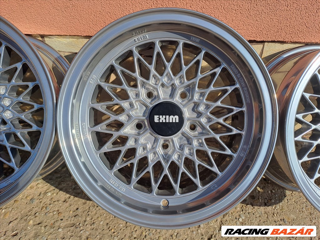 Hibátlan! 14" Exim 14701 (1982) BMW / Opel 5X120 alufelni garnitúra Vibro polírozva! 8. kép