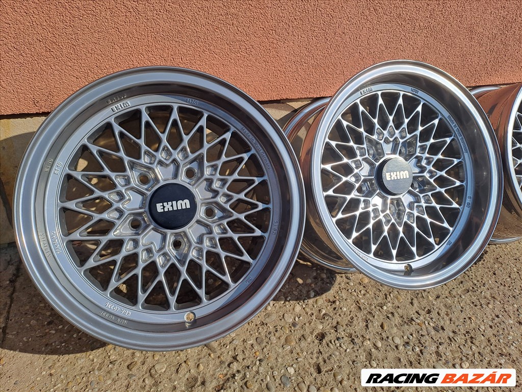 Hibátlan! 14" Exim 14701 (1982) BMW / Opel 5X120 alufelni garnitúra Vibro polírozva! 9. kép