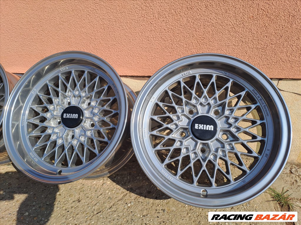 Hibátlan! 14" Exim 14701 (1982) BMW / Opel 5X120 alufelni garnitúra Vibro polírozva! 10. kép