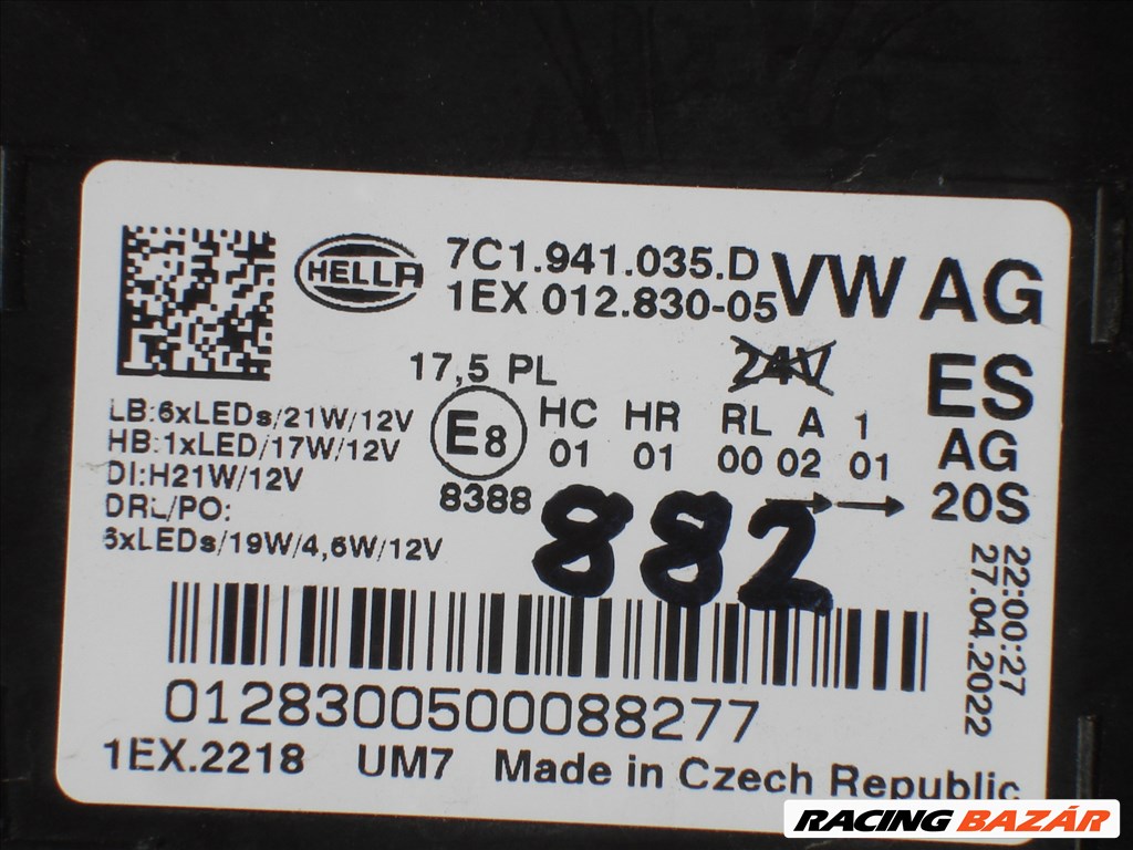 VW Crafter Man 7C1 Bal első Led Fényszóró 7C1941035D 2017-től 5. kép