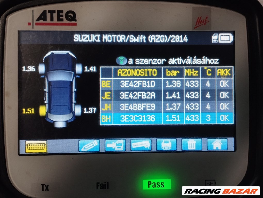 Suzuki keréknyomás érzékelő TPMS szenzor Swift Ignis Vitara S-Cross SX4 3. kép