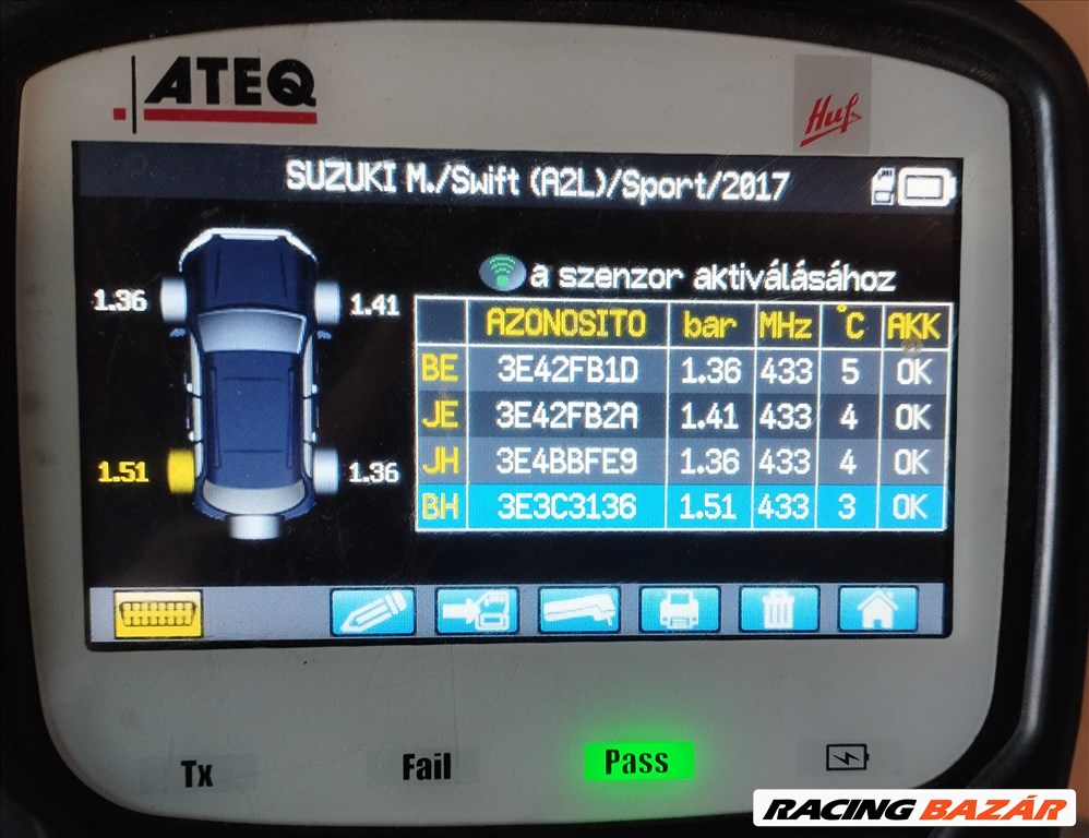 Suzuki keréknyomás érzékelő TPMS szenzor Swift Ignis Vitara S-Cross SX4 4. kép