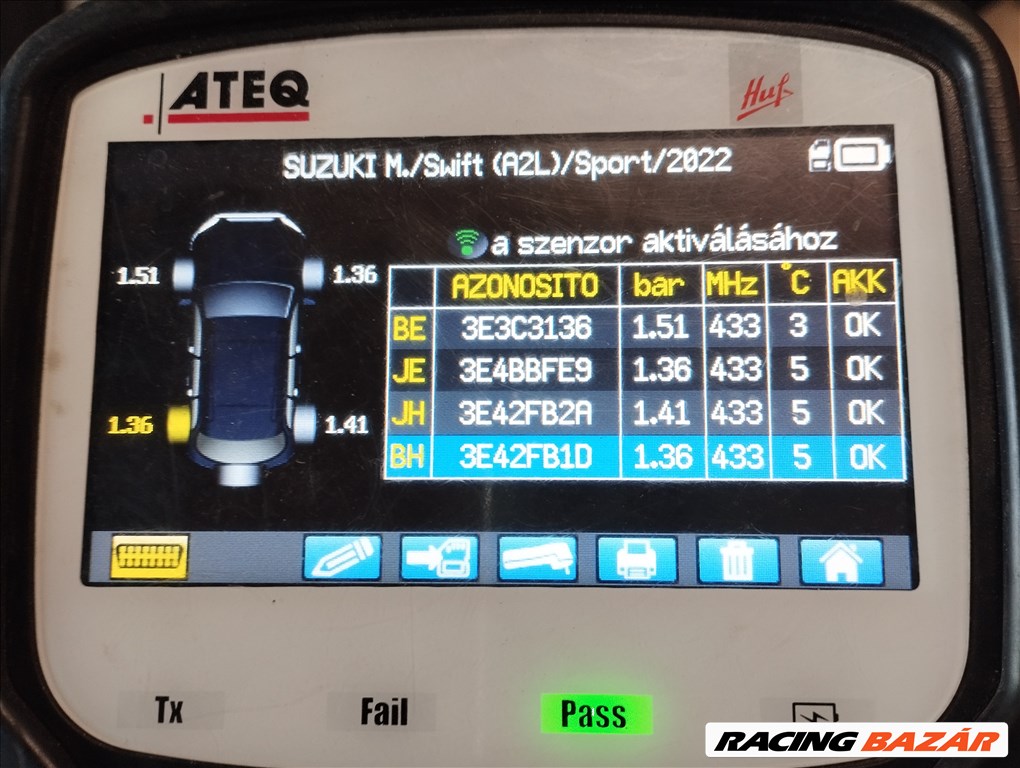Suzuki keréknyomás érzékelő TPMS szenzor Swift Ignis Vitara S-Cross SX4 5. kép