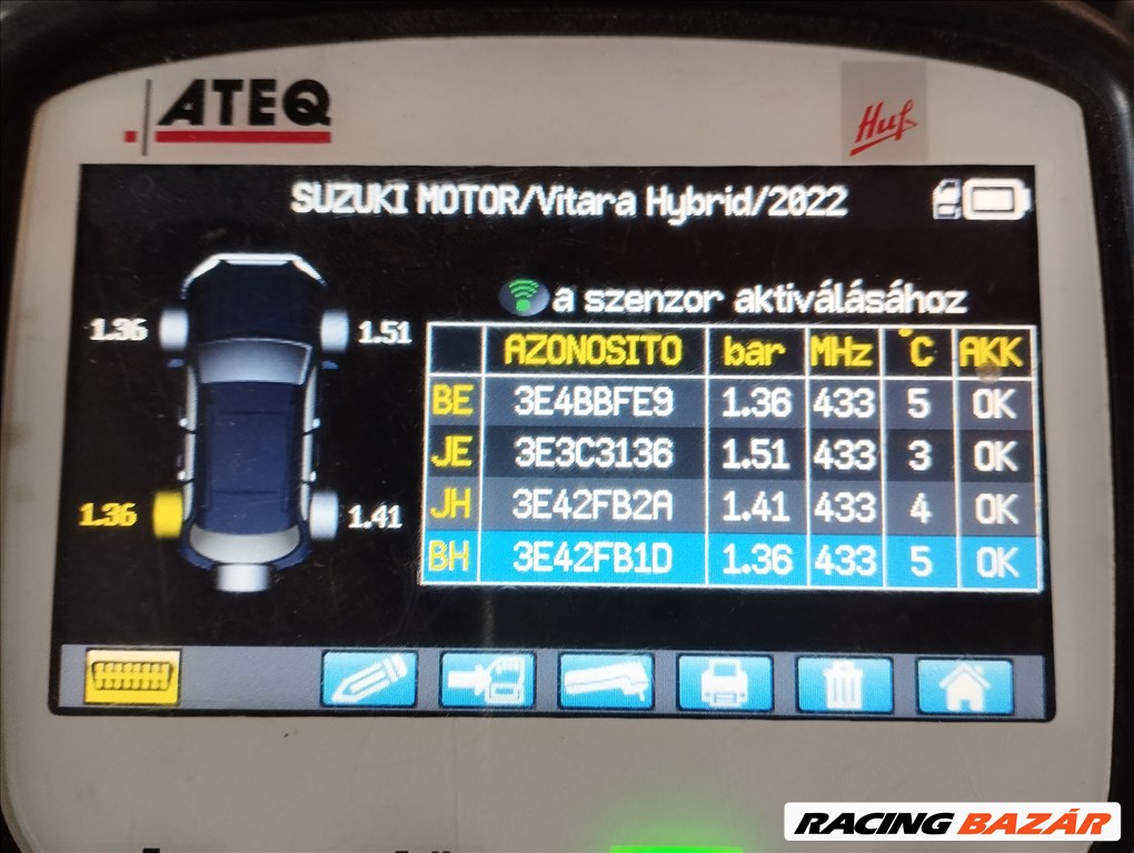 Suzuki keréknyomás érzékelő TPMS szenzor Swift Ignis Vitara S-Cross SX4 6. kép