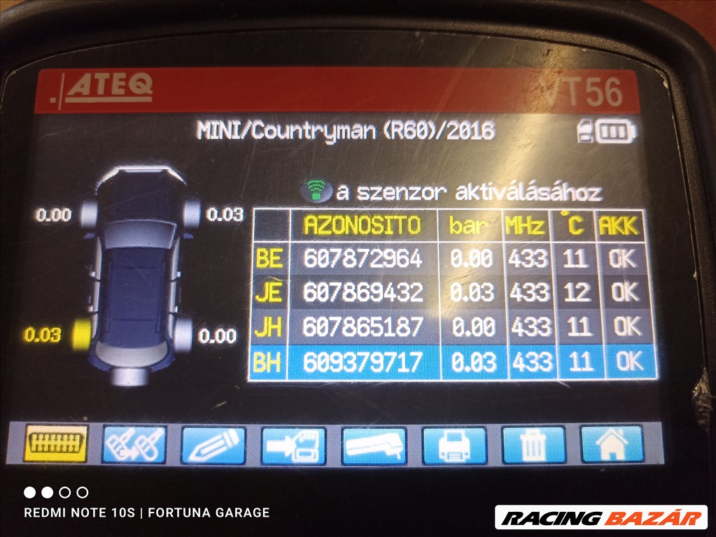 5x120 17" Mini Cooper használt alufelni garnitúra + TPMS 10. kép