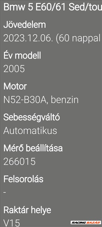 BMW 130i Motor n52b30a 3. kép