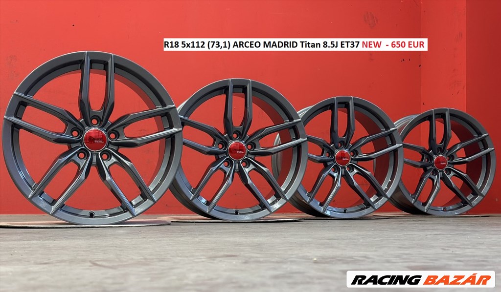 R18 5x112 (73,1) ARCEO MADRID Titan 8.5J ET37 új felnik, alufelnik 18" 1. kép