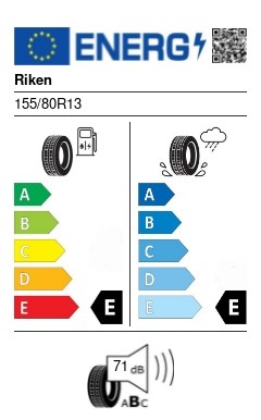 Riken SNOWTIME 155/80 R13 79Q M+S 3PMSF téli gumi 2. kép