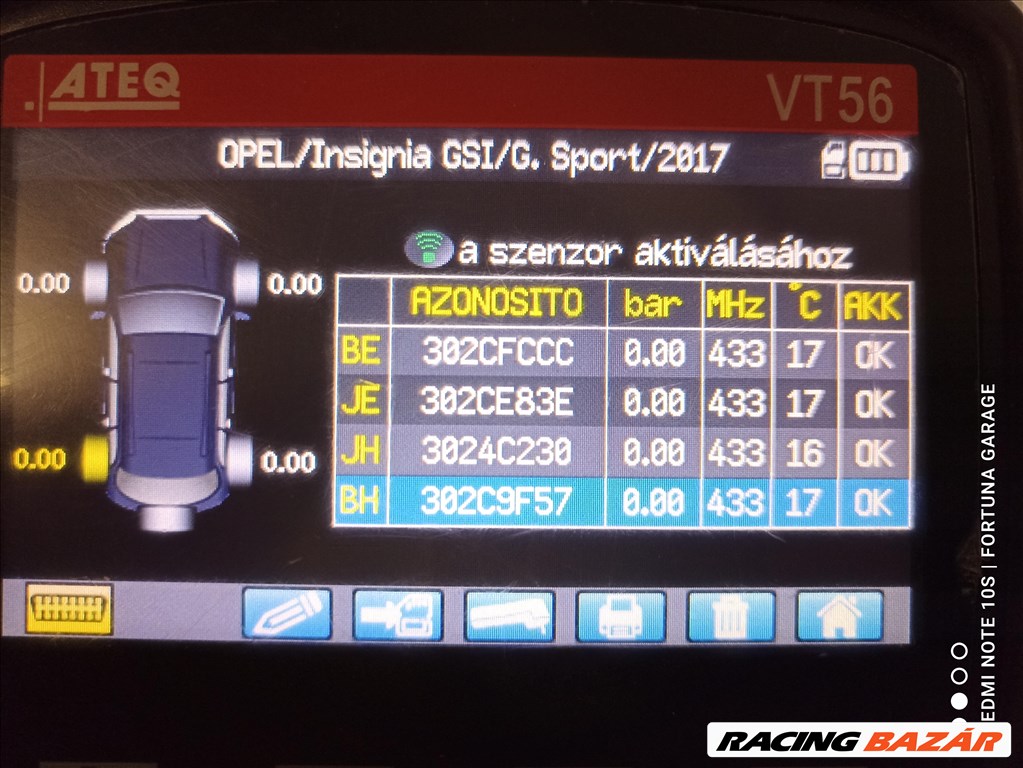5x120 17" Opel Insignia acélfelni garnitúra dísztárcsával +TPMS (R326) 8. kép