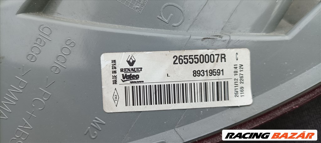 Renault Mégane III bal hátsó lámpa  265550007r 3. kép