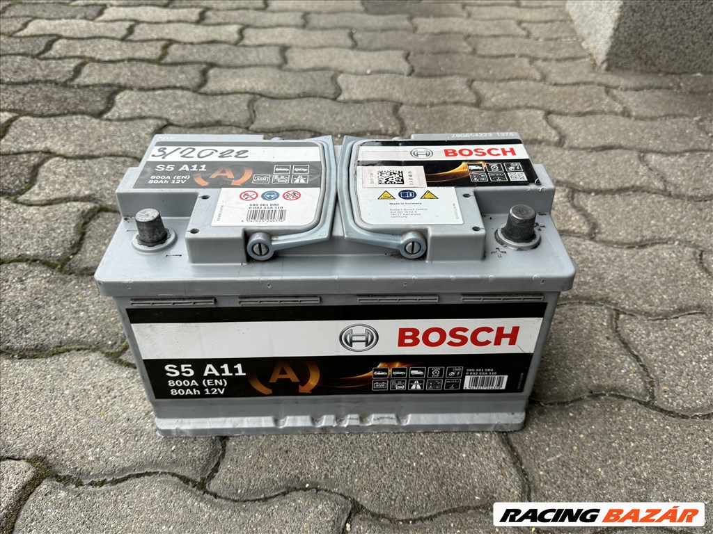 Bosch Car Battery S5A11 12V 80Ah 800A - AGM -Start.Stop