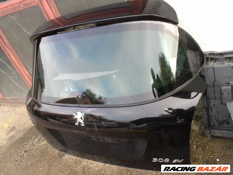 Peugeot 308 I ajtó sárvédő motorháztető csomagtér küszöb lámpa lökhárító hátfal merevítő 4. kép