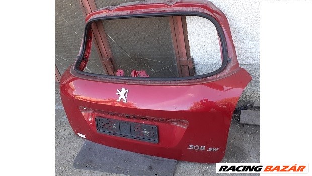 Peugeot 308 I ajtó sárvédő motorháztető csomagtér küszöb lámpa lökhárító hátfal merevítő 6. kép