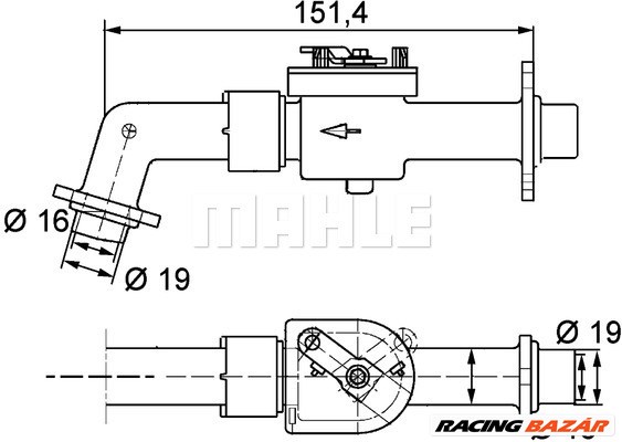 MAHLE CV 6 000P - hűtőfolyadék-szabályozó szelep VOLVO 1. kép