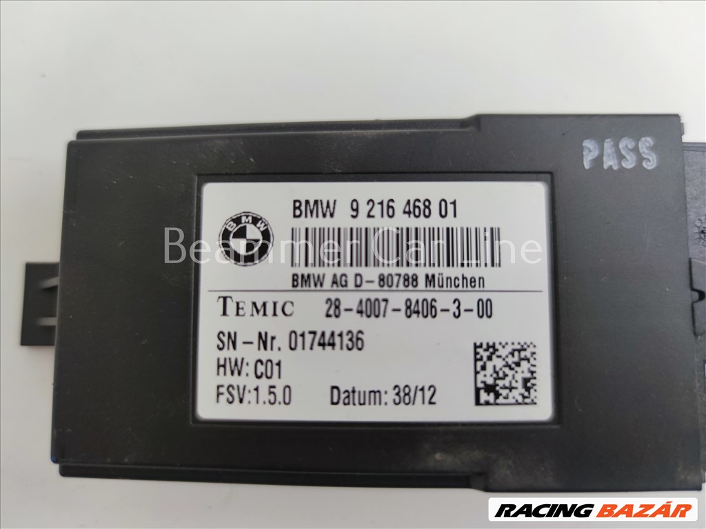 BMW  F20/F22/F30/F32/F34/F36/F07/F10/F06/F01/F25/F15/G30/G11	Ülés modul 9216468 2. kép