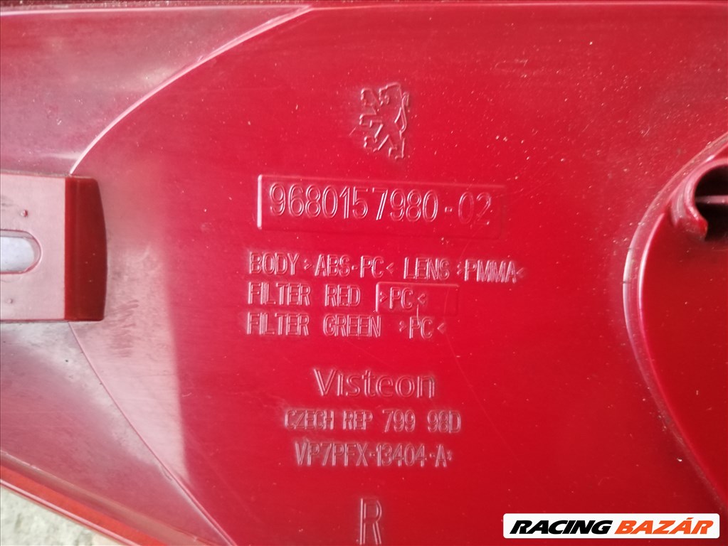 Peugeot 207 Sw kombi hátsó lámpa foglalattal  968015798002 6. kép