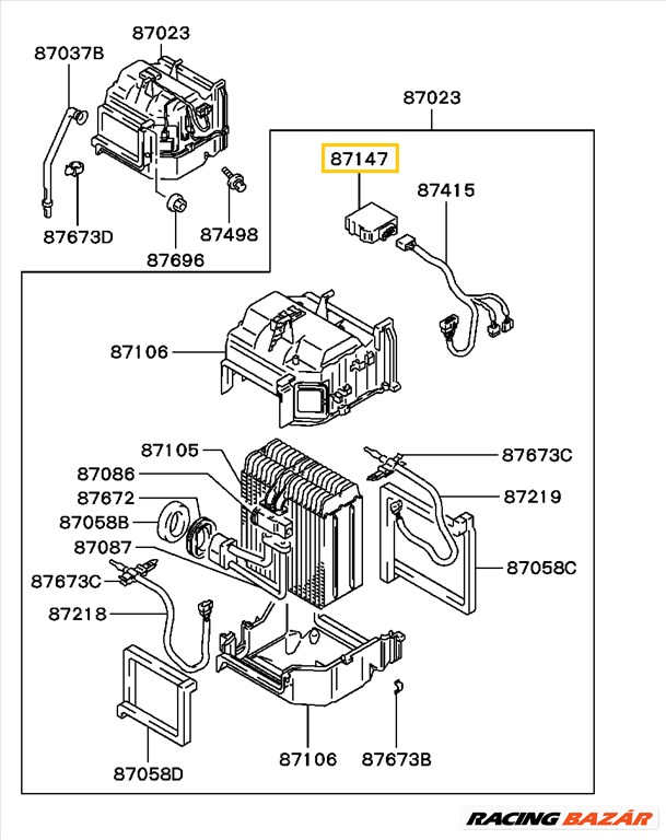 Mitsubishi Pajero Klíma Vezérlő Elektronika MB878183 MB8781831 4. kép