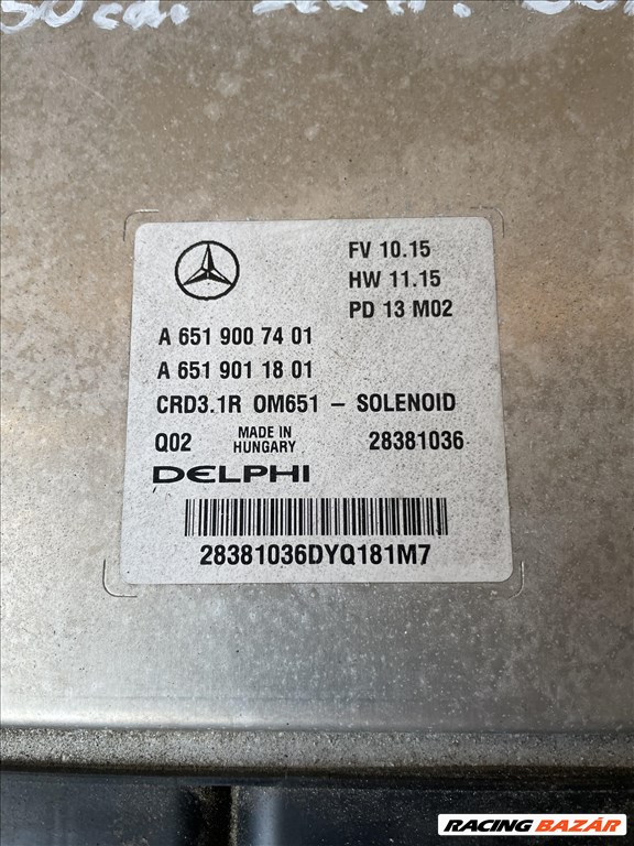 Mercedes C-osztály W204 motorvezérlő elektronika szett 250 cdi a6519007401 2. kép