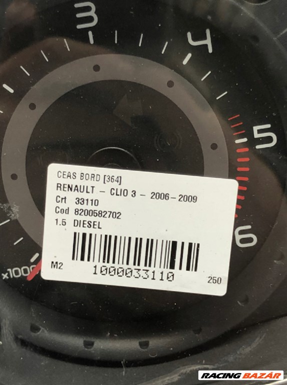 Renault Clio III óra, óracsoport 8200582702 4. kép