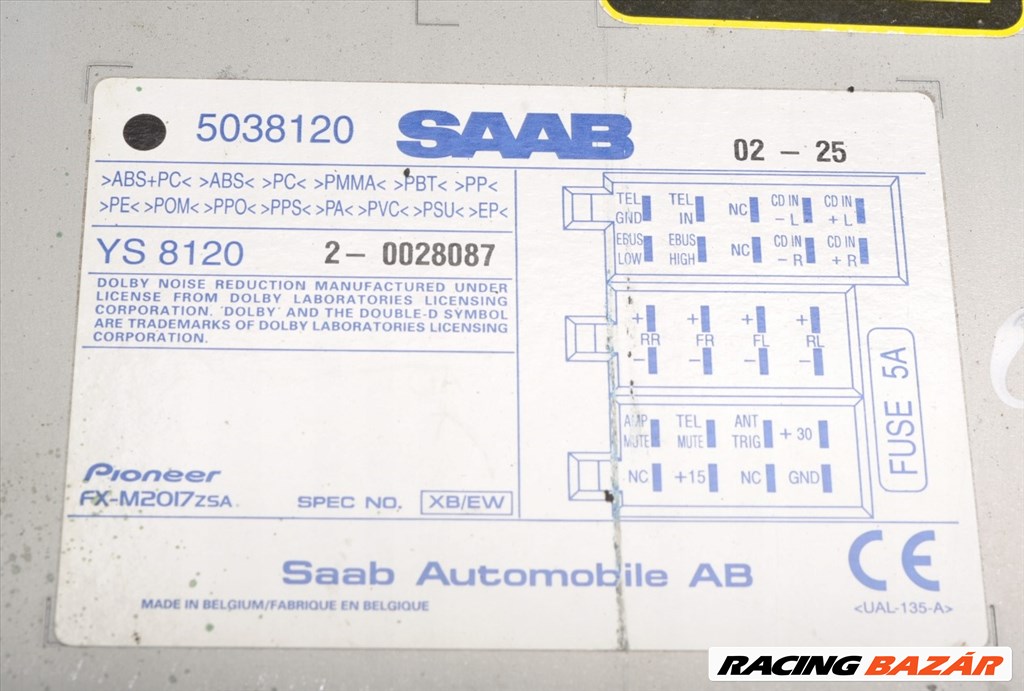 Saab 9-5 I gyári rádió 5038120 4. kép