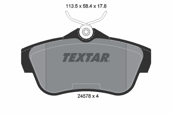 TEXTAR 2457803 - fékbetét FIAT 1. kép