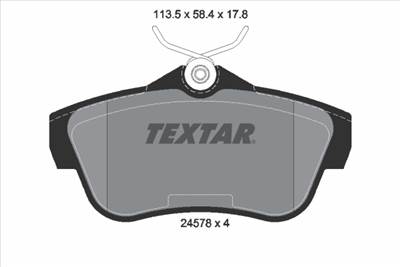 TEXTAR 2457803 - fékbetét FIAT