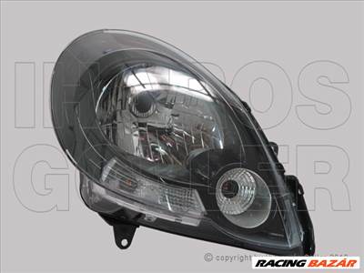Renault Kangoo 2008.02.01-2013.06.30 fényszóró H4 jobb fekete házas (motoros állítás, motor nélkül) DEPO (0GPW)