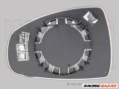 Audi A1 (8X) 2010.01.01-2014.12.01 Tükörlap cserélhető jobb, domb.,fűthető (049G)