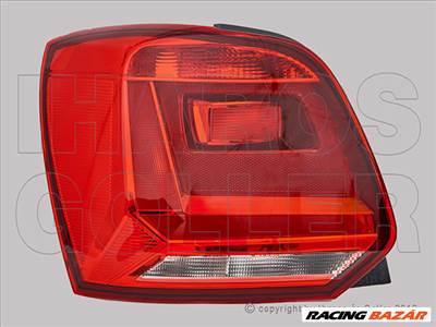 Volkswagen Polo V 2014.04.22-2017.05.01 Hátsó lámpa üres bal (piros) (1I4E)