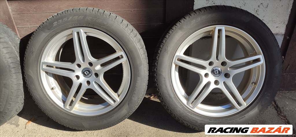  18" használt alufelni, rajta 235/55 használt Pirelli téli gumi gumi  4. kép