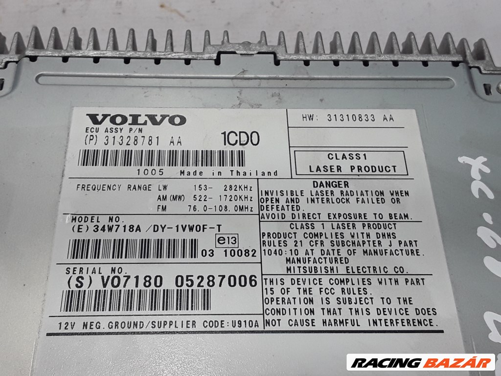 Volvo XC60, Volvo S60, Volvo V60 gyári rádió 31310833 2. kép