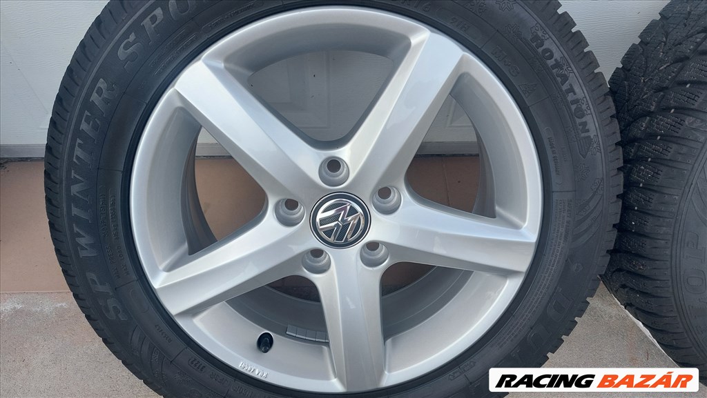 3.Gyári, 16" VW Golf VII.  /Aspen/ alufelni Téli gumikkal 4. kép