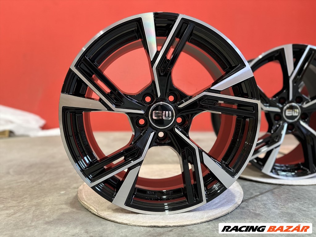 R17 5x112 (66,45) Elite Wheels EW16 THOTH 7.5J ET36 BLACK POLISH új felnik 17" audi vw skoda 3. kép