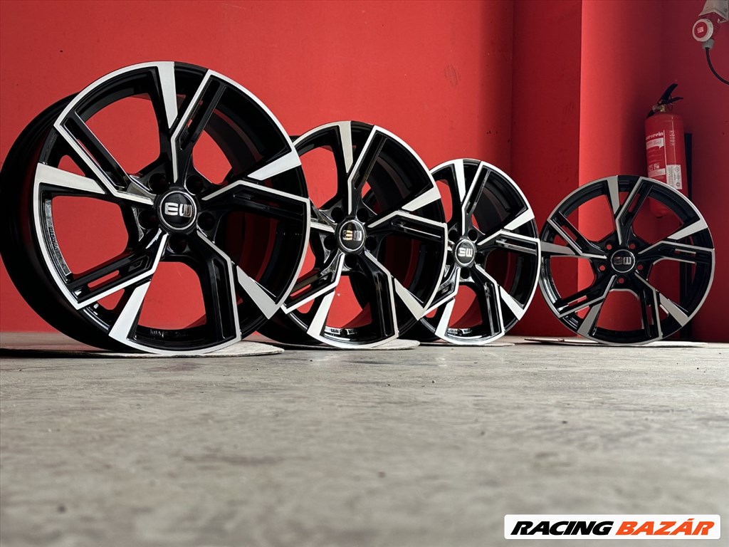 R17 5x112 (66,45) Elite Wheels EW16 THOTH 7.5J ET36 BLACK POLISH új felnik 17" audi vw skoda 4. kép