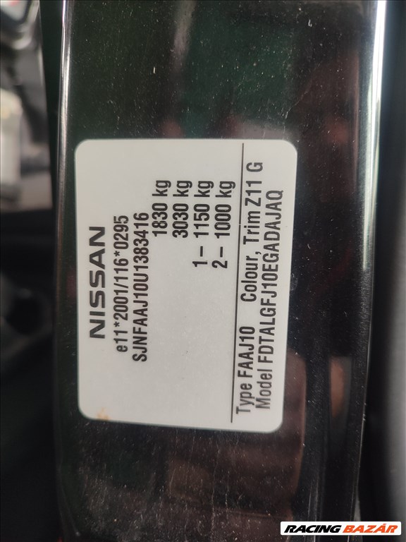Nissan Qashqai (J10) bontott alkatrészei 5. kép