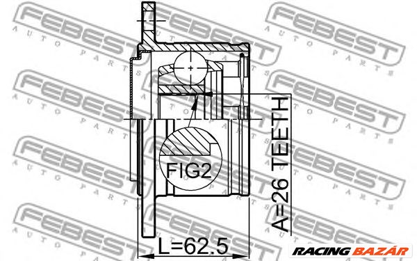 FEBEST 0411-K94RH - féltengely csukló MITSUBISHI 1. kép