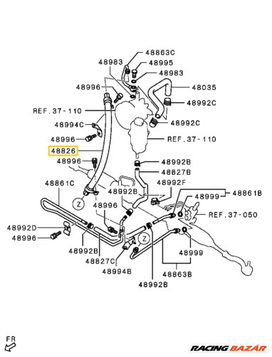 4455A706 Mitsubishi Pajero Sport Szervócső 3.0L 3.5L 2008-2015 4. kép