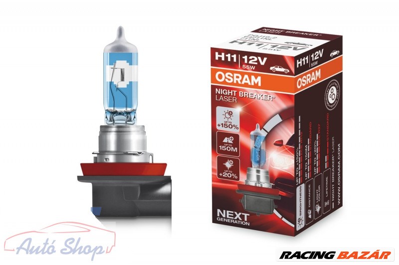 Osram Night Breaker Laser H11 +150% halogén izzó 64211NL 1. kép